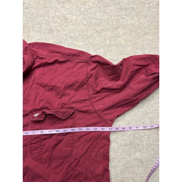 Vintage 90's St.John's Bay Red Button Down Cotton Men's Shirt XXLT - Picture 8 of 9